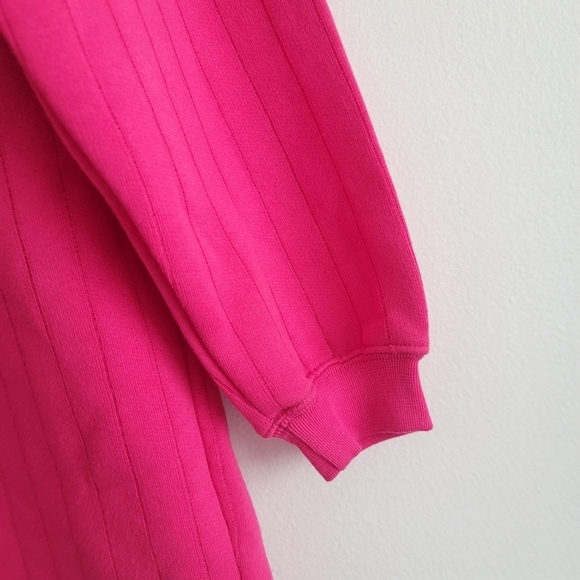 VTG USA Olympics JCPenny Pink Vertical Ribbed Long Sleeve Pullover Sweatshirt - Picture 5 of 5